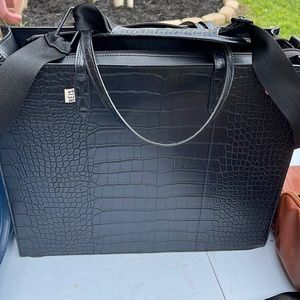 Beis black laptop tote